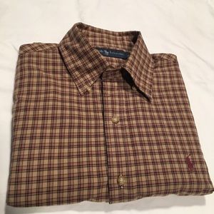 Ralph Lauren casual plaid button up shirt.